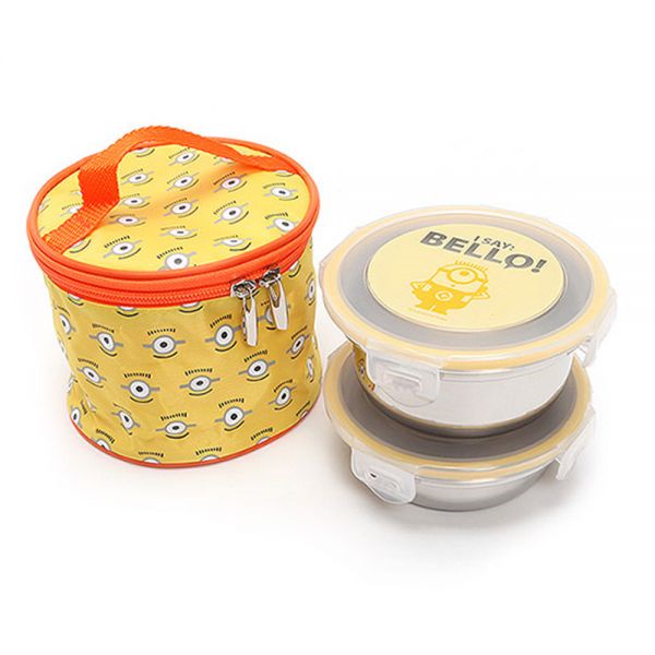米蘭Zoom Minnie的模具圓形兩個午餐盒