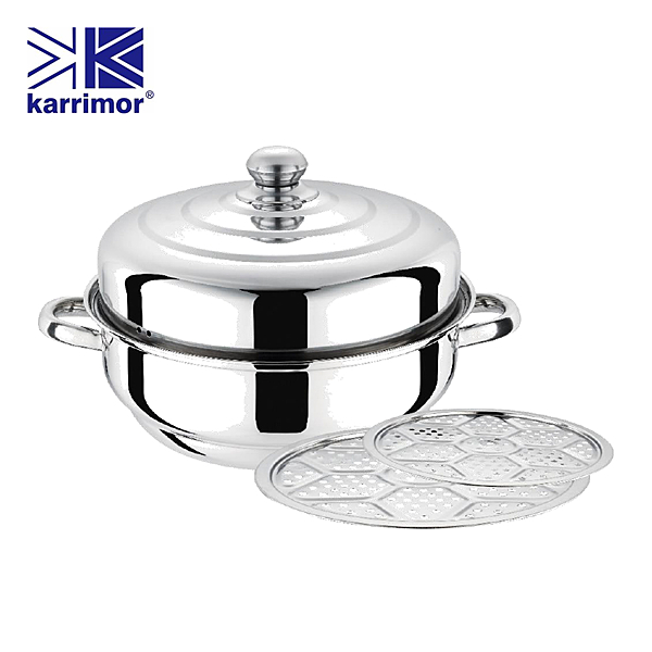 ◆ 經久耐用 ◆ 分層使用，食材不易混雜 ◆ 可當雙層蒸鍋，亦可作湯鍋