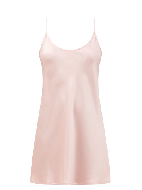 La Perla - Semplice Silk-satin Slip Dress - Womens - Light Pink