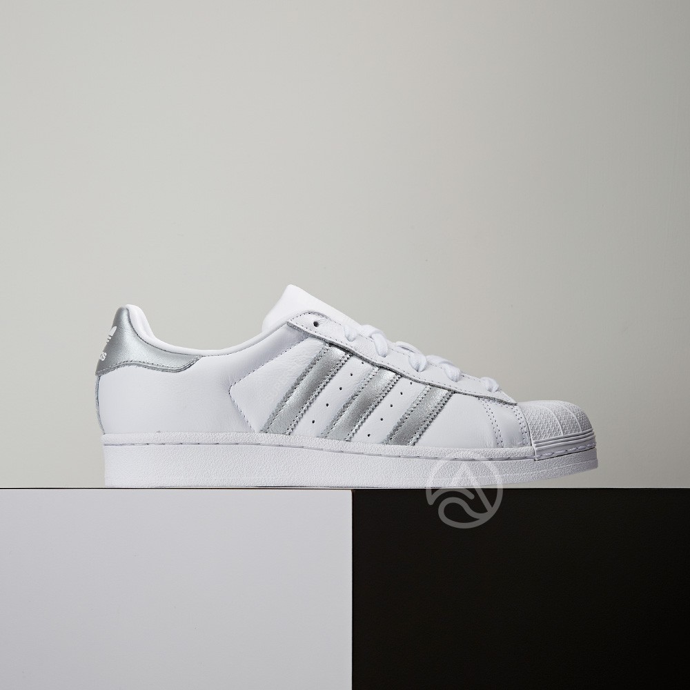 adidas Originals Superstar W 貝殼鞋 白銀 三線 休閒鞋 D97998