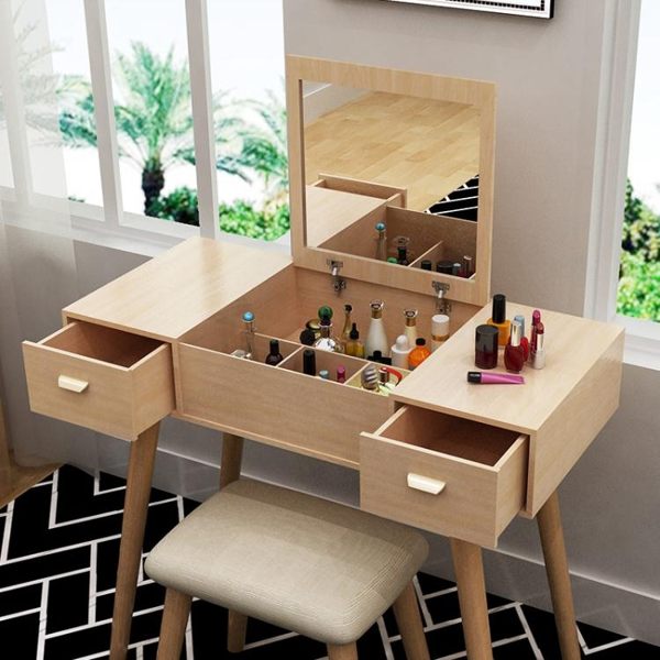 梳妝台臥室 現代簡約小梳妝櫃迷你網紅ins化妝台宜家簡易女化妝桌 居家物語