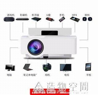 家用小型便攜式投影儀手機wifi無線投影牆上看電影2019新款迷你簡約投影儀 NMS