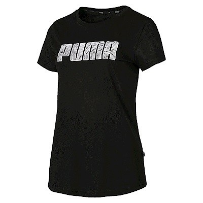 PUMA-女性基本系列KA短袖T恤-黑色-亞規