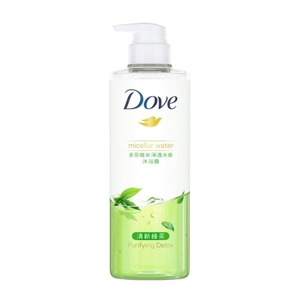 多芬微米淨透水感沐浴露 清新綠茶 500G【康是美】