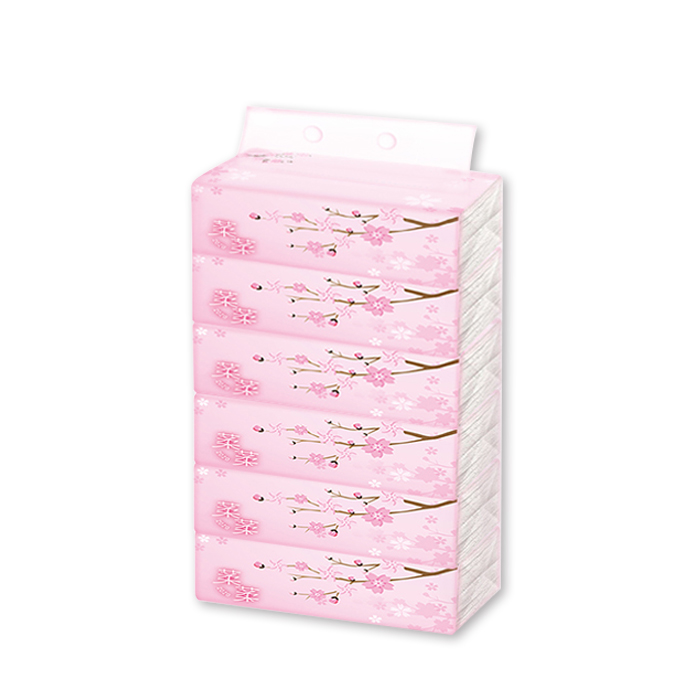 【葇葇】優質抽取式衛生紙櫻花款 90抽x6包/串