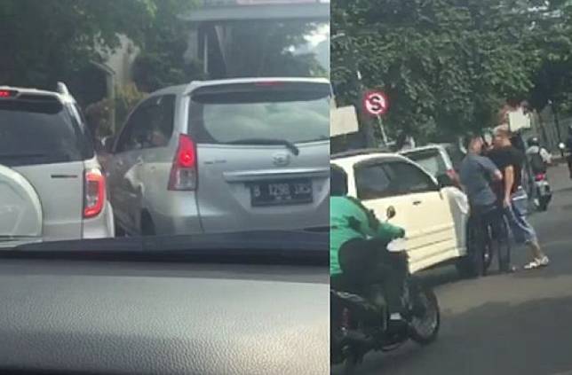 Nggak Terima Jalurnya dipotong, Ini Kemudian yang Terjadi Pada 2 Pengemudi Mobil di Tebet