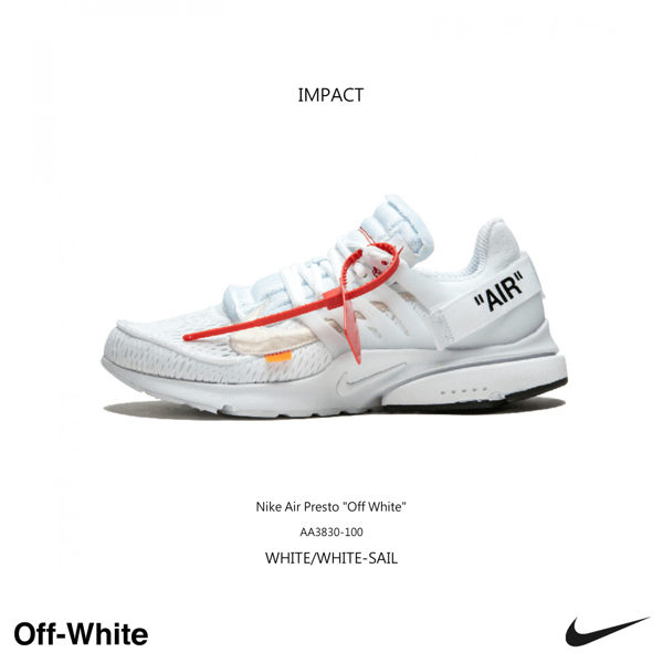 IMPACT Nike Air Presto x OFF-WHITE The Ten 魚骨 白 聯名款 AA3830-100