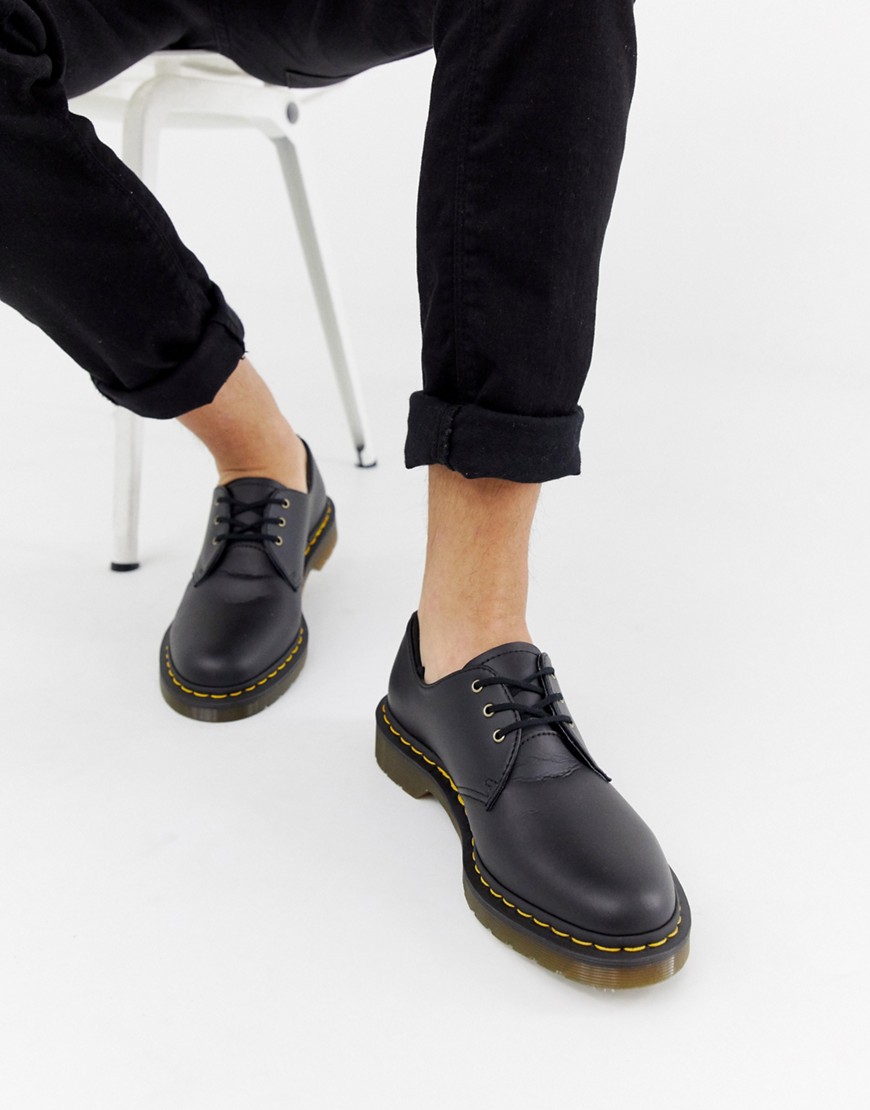Shoes by Dr Martens This item is excluded from promo Lace-up fastening Shaped cuff Slim toe Contrast