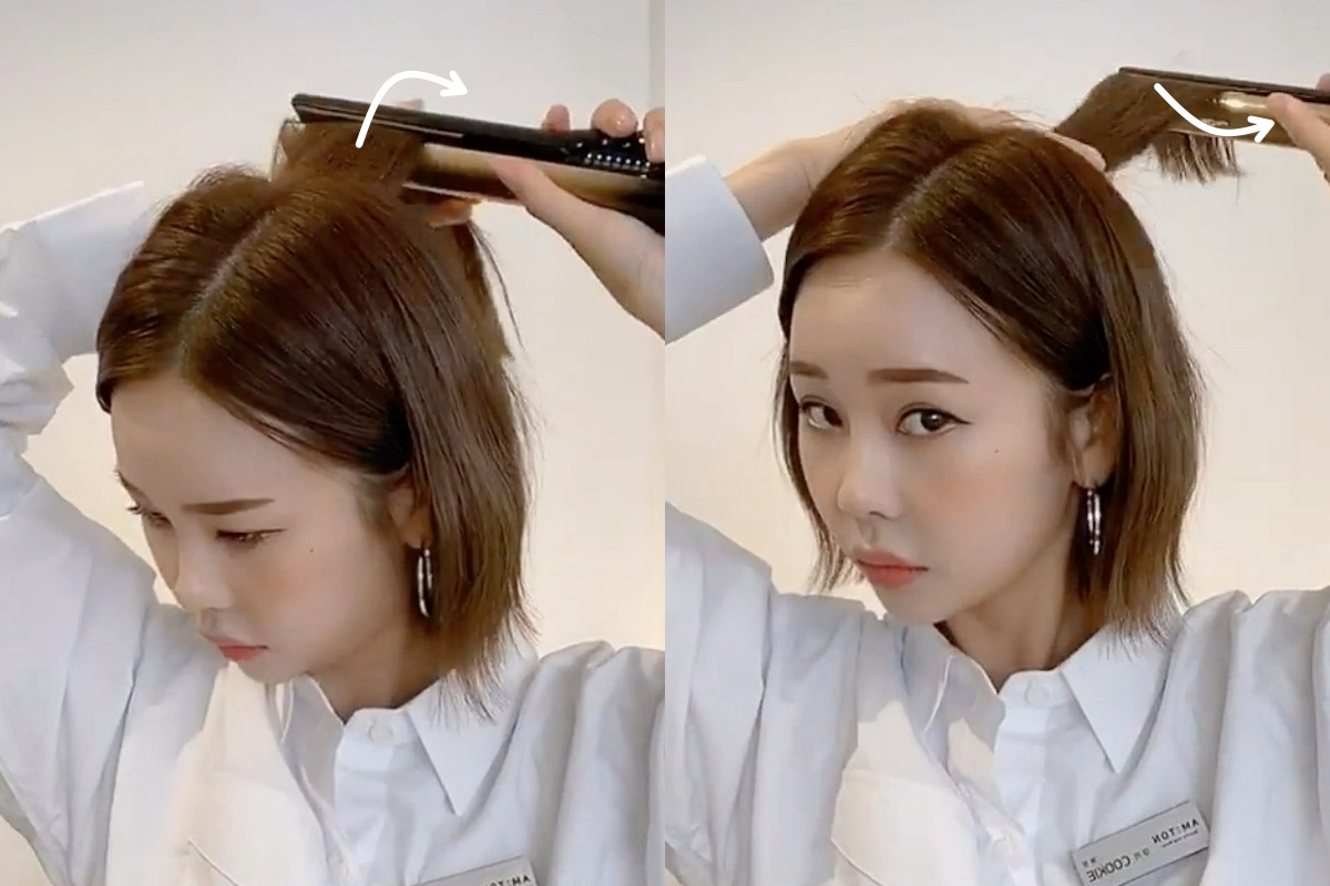 短髮平板夾、離子夾髮型教學4：水波紋捲度短髮
