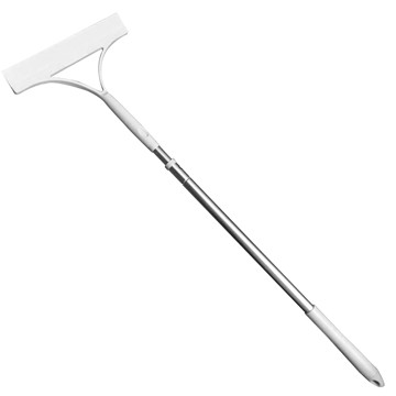 成份：本體為POLYPROPYLENE，前端橡皮為ELASTOMER RESIN容量：刮水刷+伸縮鋁柄桿1支入產地：中國尺寸：刮刀面長24.5cm、伸縮桿60-100cm用途：清潔浴室內(如：浴缸、浴