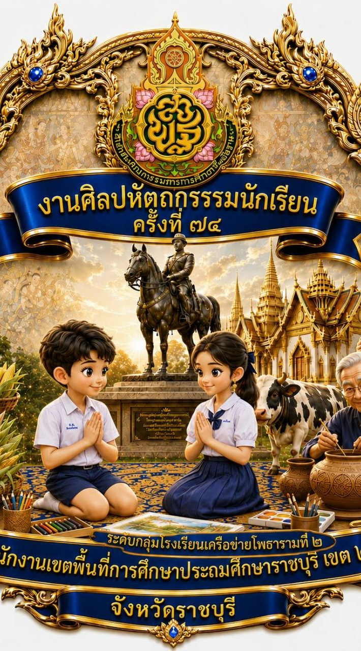 ศิลปหัตถกรรมนักเรียนครั้งที่ 74 ระดับกลุ่มเครือข่ายโพธารามที่ 2