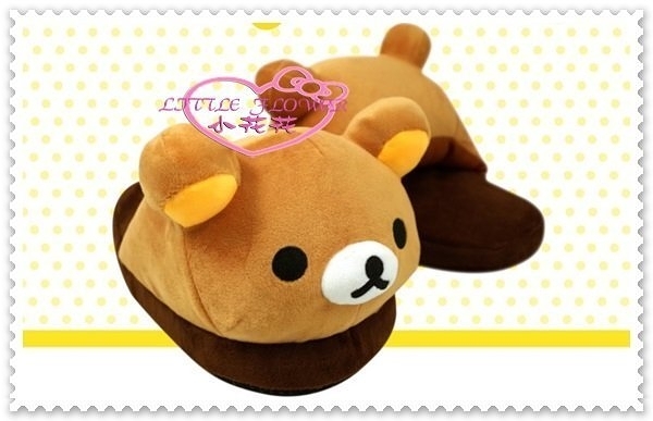 小花花日本精品 Hello Kitty 拉拉熊 懶熊 居家拖鞋 大頭絨毛保暖室內拖鞋32051209