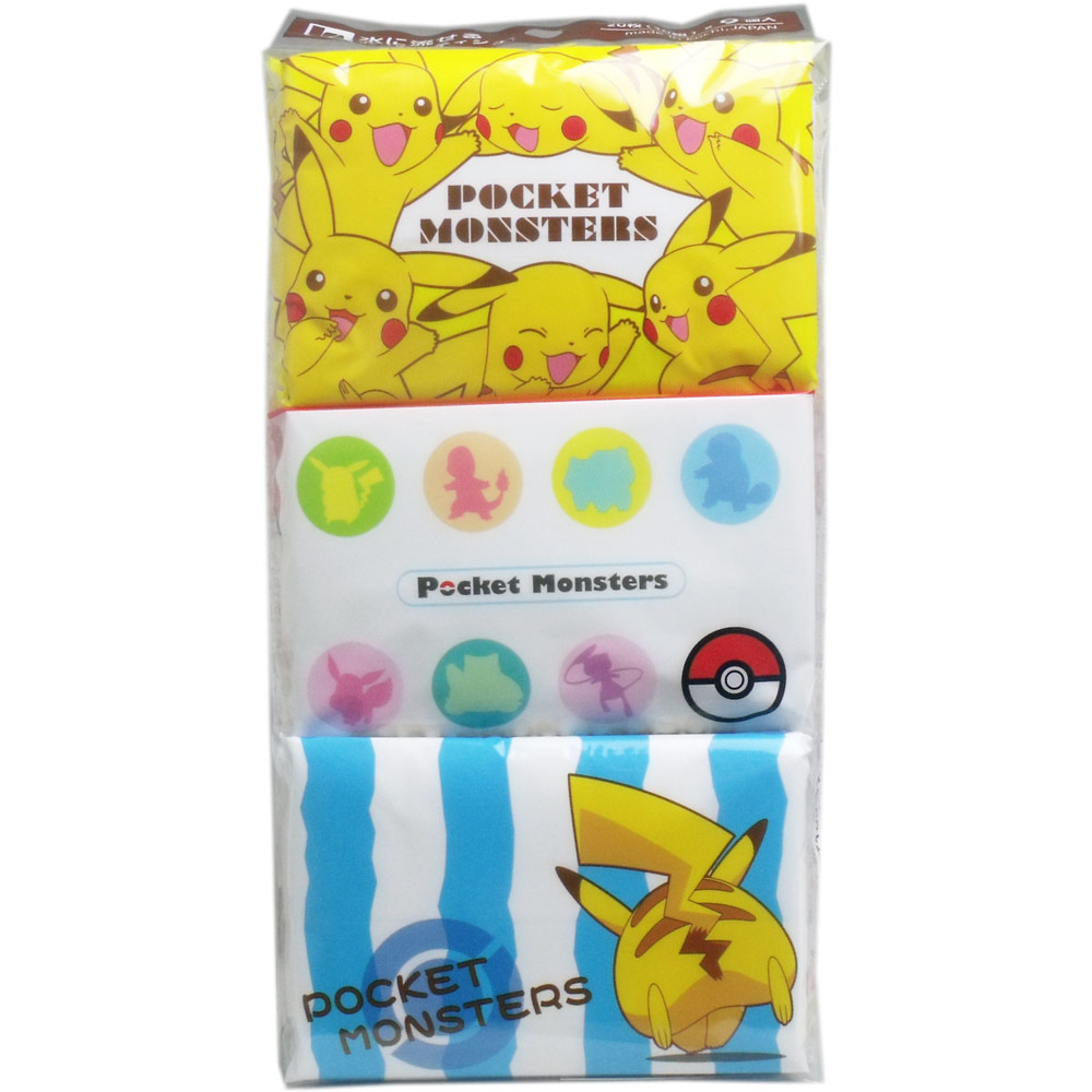 2016年寶可夢 抓寶APP風靡全球.日本周邊商品除了供不應求,也不斷推新上市.此款卡通面紙是2017.3月的最新版包裝,有別於一般面紙.嚴選100%純紙漿製成,除了不僅有柔和的觸感,不含螢光劑膚觸敏