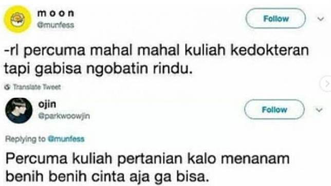 Curhat warganet tentang manfaat kuliah.