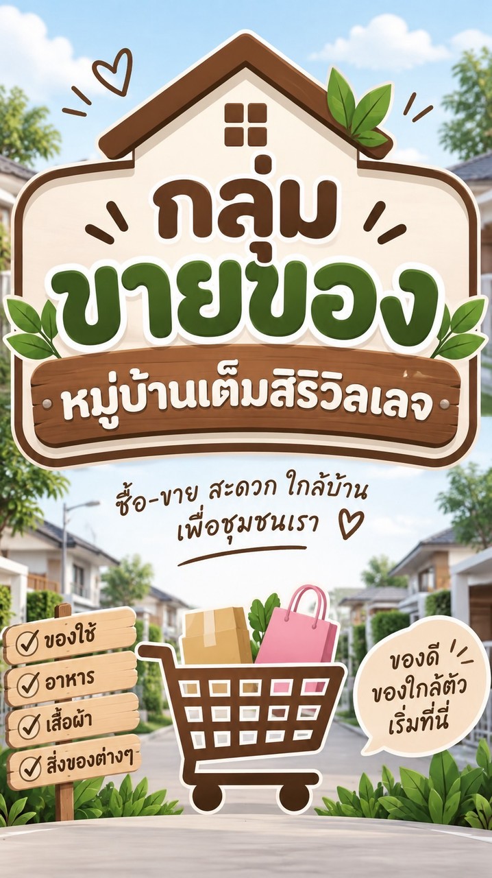 🛒ขายของหมู่บ้านเต็มสิริวิลเลจ🛍️