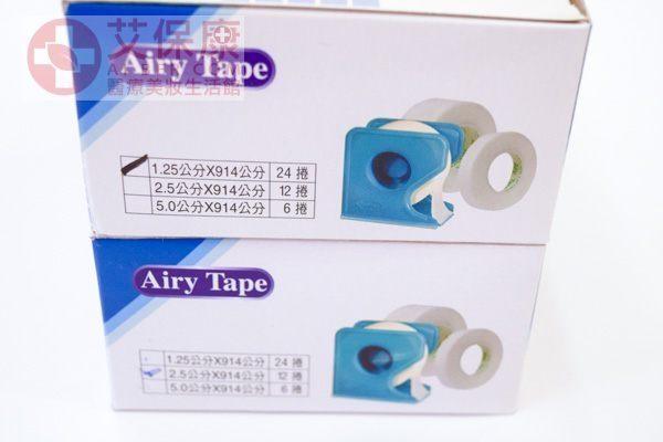 明興透氣紙膠帶 白色(Airy Tape) 1吋 半吋可選購 沒附膠台【艾保康】