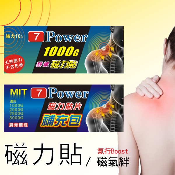 4.請勿置於手錶、磁卡等易受磁氣影響的物品附近。 5.磁力約1000+/-100高斯 6.本品為個人衛生用品，鑑賞期非試用期，拆封後無法退換貨. 7Power舒緩磁力貼替換貼布100枚 【適用對象】 