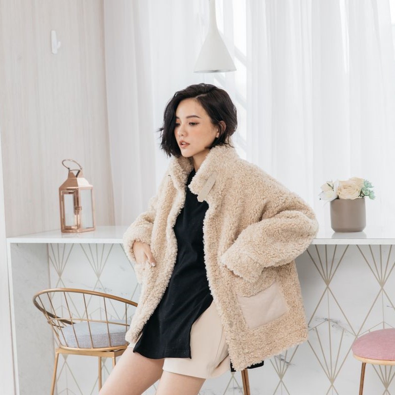 【La aBudiee】Hug Teddy Bear 熊寶貝毛毛短外套