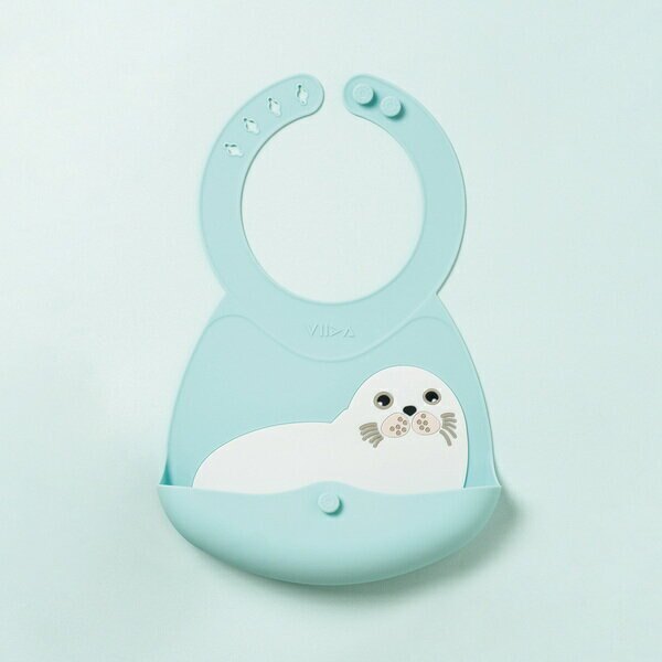 【愛吾兒】VIIDA Joy 便攜式矽膠圍兜-歐文海豹(A0310937)