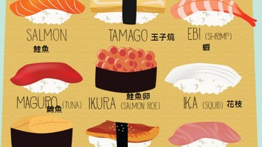 壽司看個性！9 種壽司你會先選哪一個？