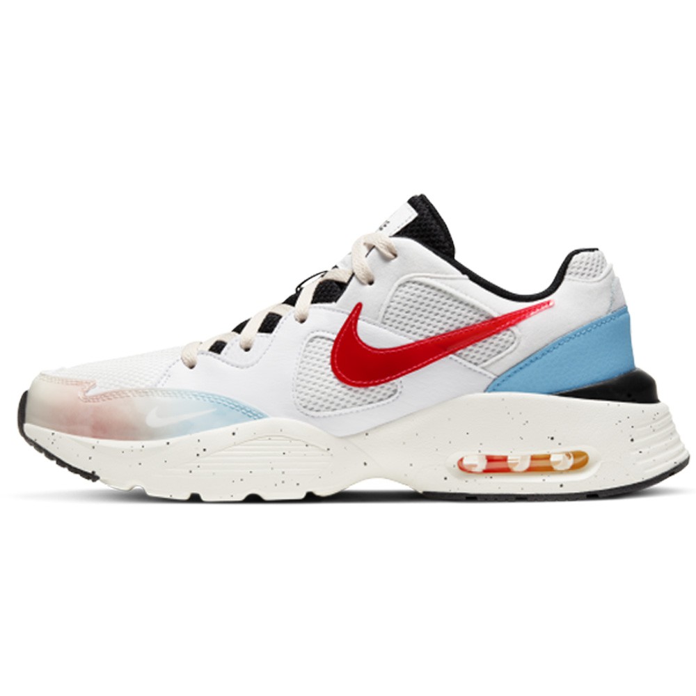 飛躍的時尚你的風格應像你的夢想般高飛。讓 Nike Air Max Fusion 男子運動鞋助你高飛。創作靈感源於天燈，柔和的色彩象徵黃昏的天際，透氣紡織物料鞋面猶如把天空踩在腳下。可在右鞋舌標籤和吊