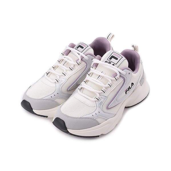FILA 復古拼接休閒跑鞋 米炫光 5-J910V-143 女鞋