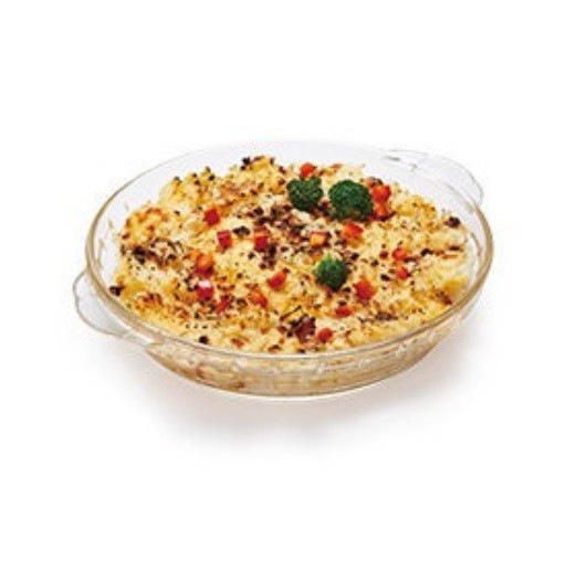 【嚴選SHOP】8吋 圓形耐熱烤盤 耐熱玻璃盤 台灣製 微波爐盤 烤箱烤盤 可進烤箱/微波爐/冷藏/