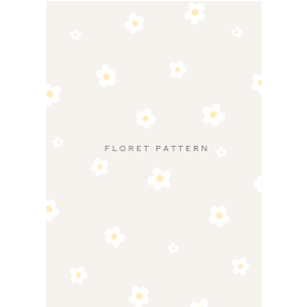 シンプル 小花柄 アイボリー