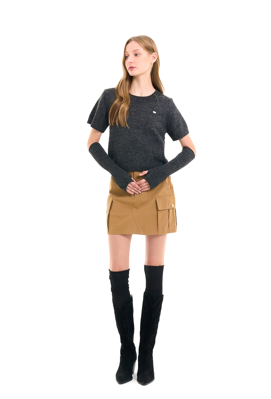 GENERAL IDEA Arm Warmer Half Knit Top