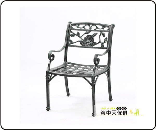{{ 海中天休閒傢俱廣場 }} G-52 戶外時尚 鋁合金桌椅系列 14-12 玫瑰扶手椅
