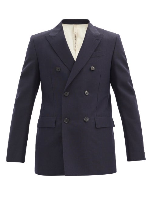 Aldo Maria Camillo - Aldo Maria Camillo's navy double-breasted suit jacket is inspired by the bespok