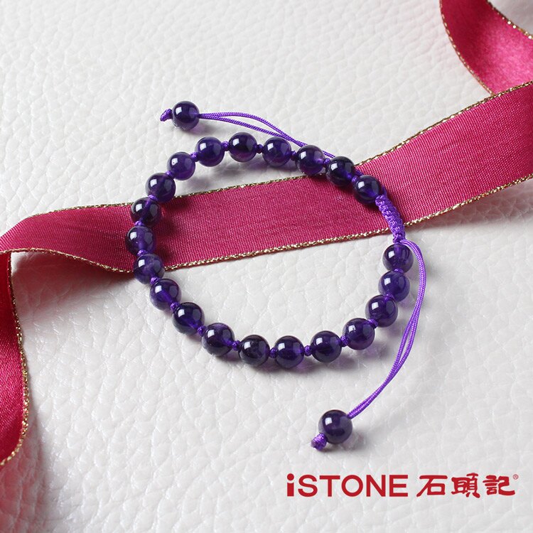 水晶手鍊 手環 手串 紫水晶 茶水晶 藍紋瑪瑙 編結 幸運繩 好運繩 轉運 開運 改運 好運 幸運 護身 保平安 學生 生日禮物 紀念日