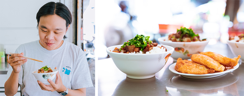 前金肉燥飯讓人食指大動。(攝影/朱益良；圖片提供/薄荷綠工廠)