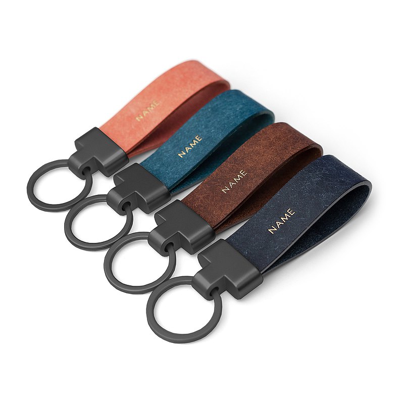 PUEBLO │黑│ 鑰匙圈 刻字 燙金 客製化 婚禮小物 吊飾 畢業禮物