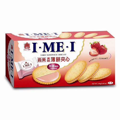 義美 美味薄餅夾心 草莓風味 144g