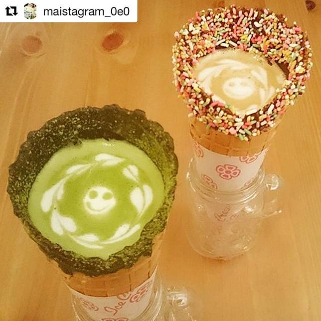 Lagi Viral, Minum Kopi Disajikan Pakai Cone Ice Cream, Mau?