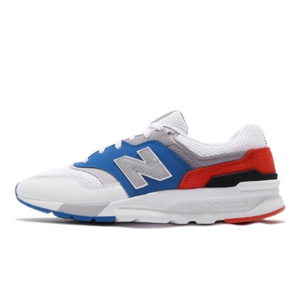 ISNEAKERS New Balance 休閒鞋 男女鞋 經典款 透氣 舒適 情侶鞋 白藍 運動 CM997HZJ