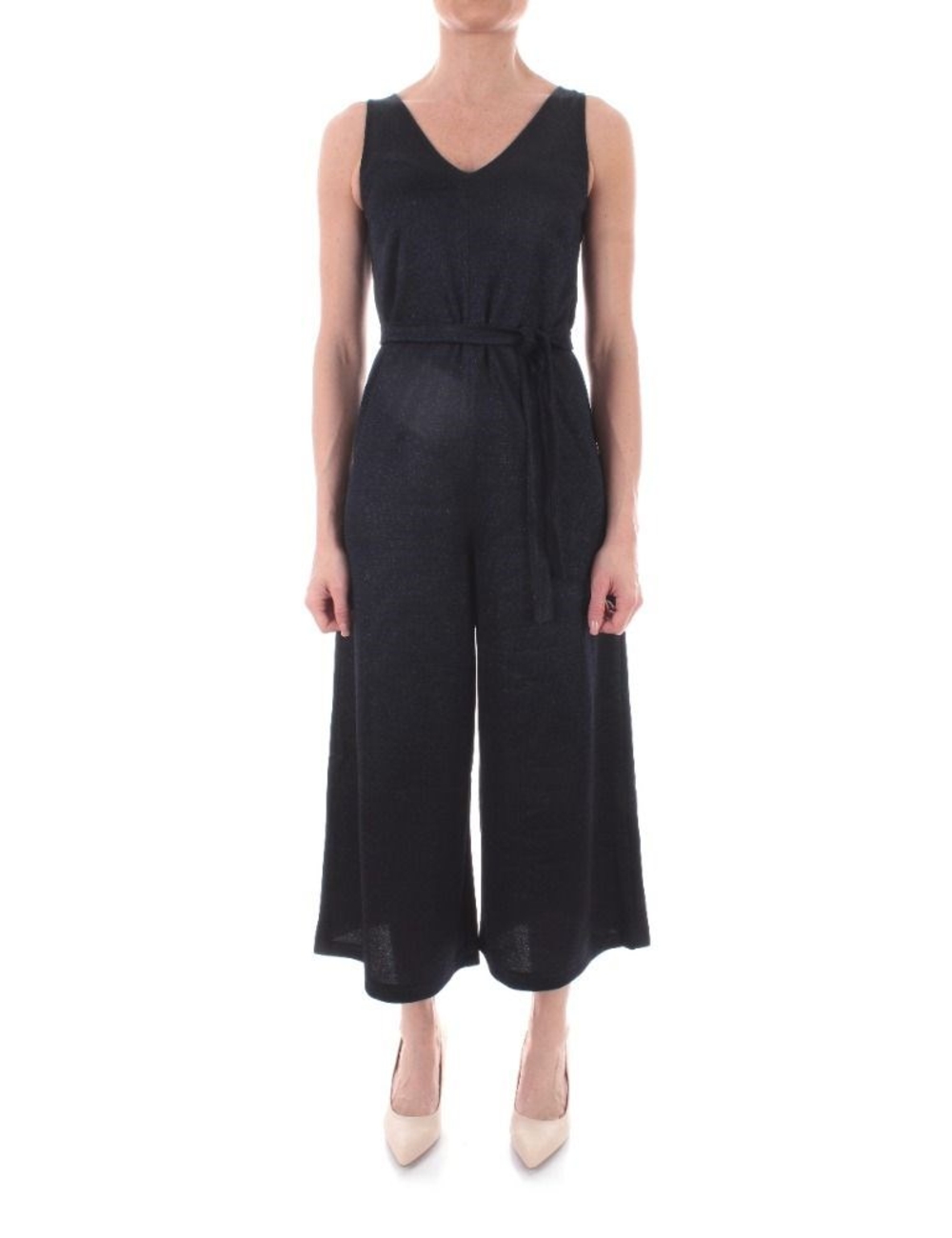 JUMPSUIT EMME MARELLA，55％聚酯纖維，45％粘膠纖維，藍色，SS20，產品代碼56410105001