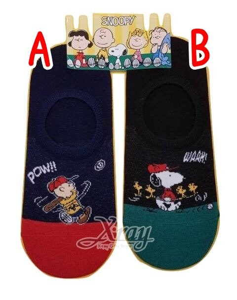 X射線【C608614】史努比Snoopy KISS SOCKS短襪，短襪/船型襪/卡通襪子/運動襪/長襪