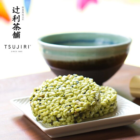 ★10入團購組★【辻利茶舗X不二堂】辻利抹茶米香餅禮盒10片入，茶香濃郁，爽脆新體驗。