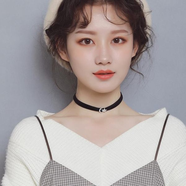 頸鏈女短款鎖骨個性潮人黑色2019新款項鏈星月設計感氣質韓版 森雅誠品