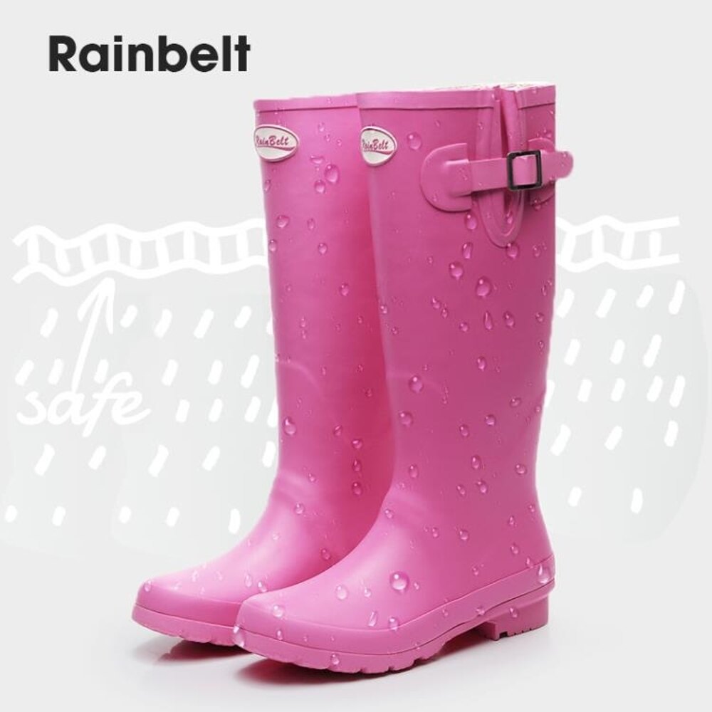 雨鞋 歐美英倫雨靴女冬雨鞋保暖女士成人高筒雨靴橡膠雨鞋時尚防水膠靴 薇薇