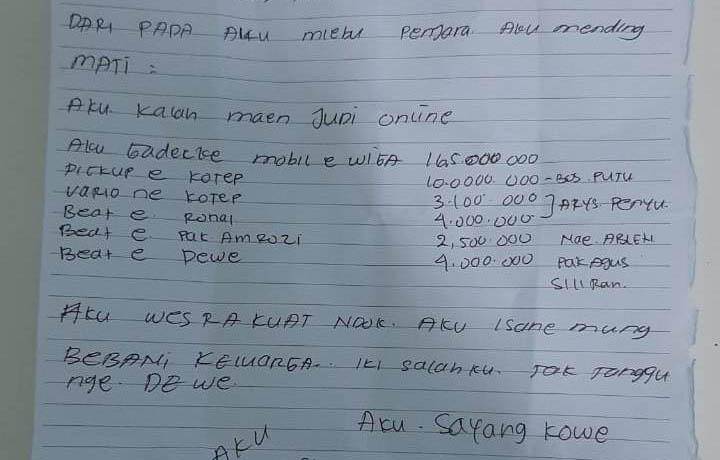 5 Fakta Pria Di Kulonprogo Bunuh Diri Karena Kalah Judi Nomor 3 Bikin Nyesek Inews Id Line Today