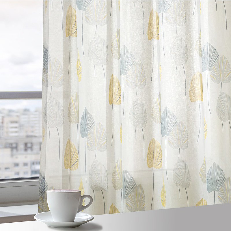 Home Desyne│MIT手工│透光窗紗窗簾│夏日荷塘│織帶