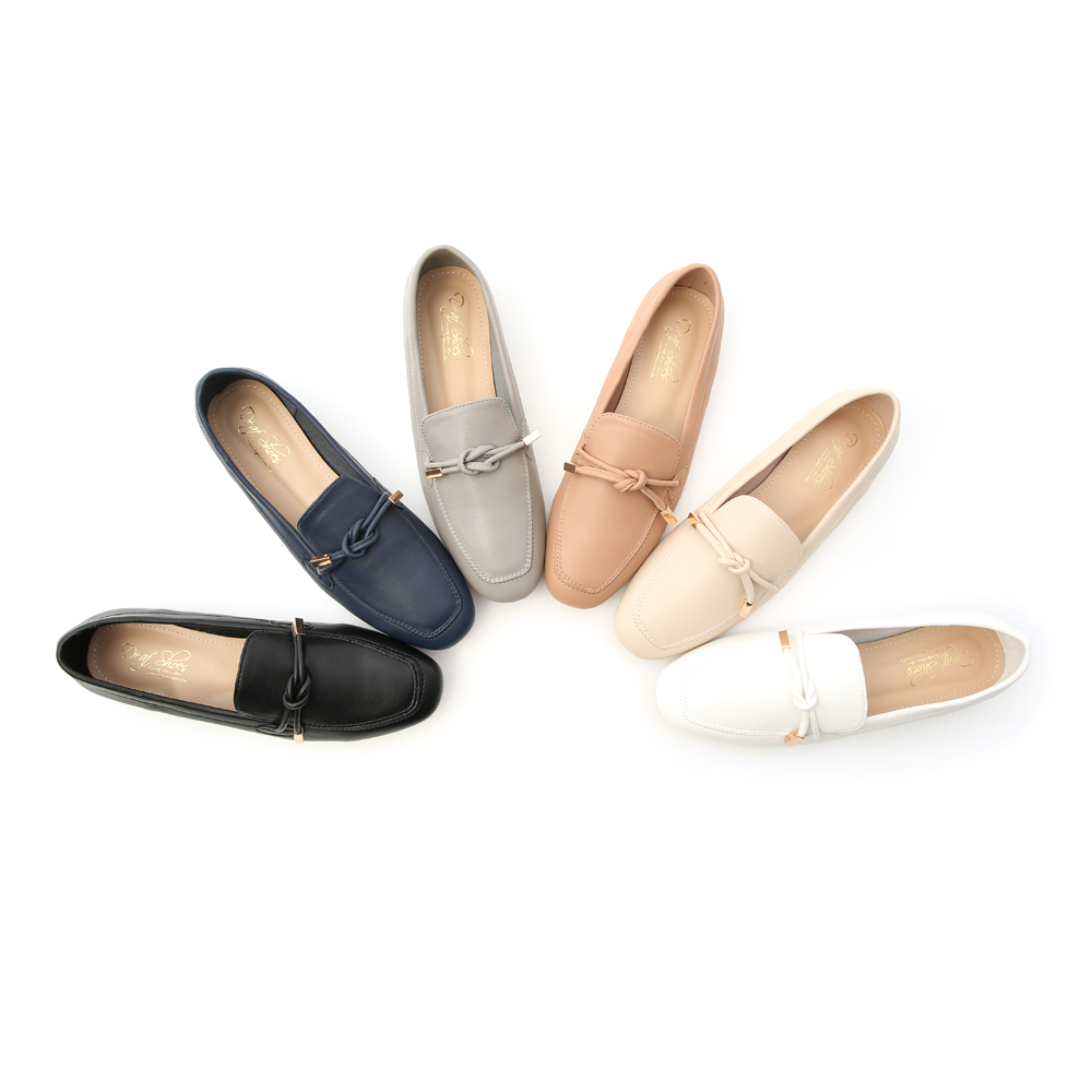 D+AF小金飾綁結柔軟樂福鞋 樂福鞋推薦