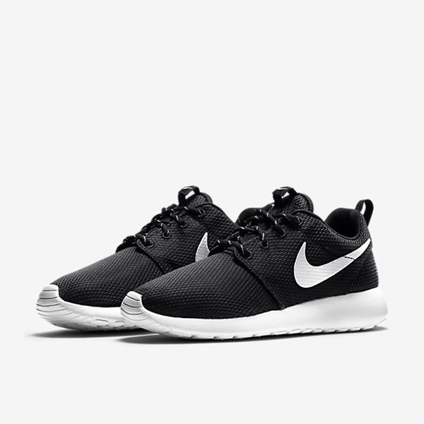 (特價) NIKE WMNS NIKE ROSHE ONE 情侶運動鞋 511882-094 黑底銀勾 情侶鞋 【代購】