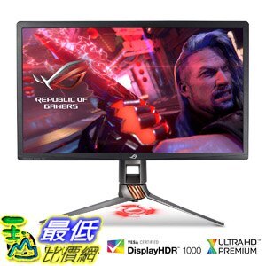 [8美國直購] 顯示器 Asus ROG Swift PG27UQ 27吋 Gaming Monitor 4K UHD 144Hz DP HDMI G-SYNC HDR Aura Sync with 