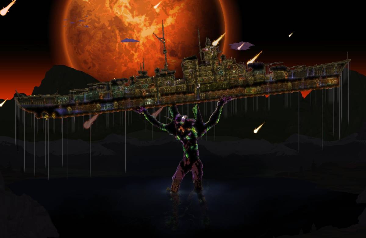 Eva初號機現身 Terraria 泰拉瑞亞 遊戲世界 專屬地圖資料steam社群開放下載 遊戲基地 Line Today