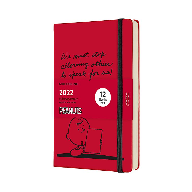 MOLESKINE 2022 限量史努比 日記 12M L 型 紅色