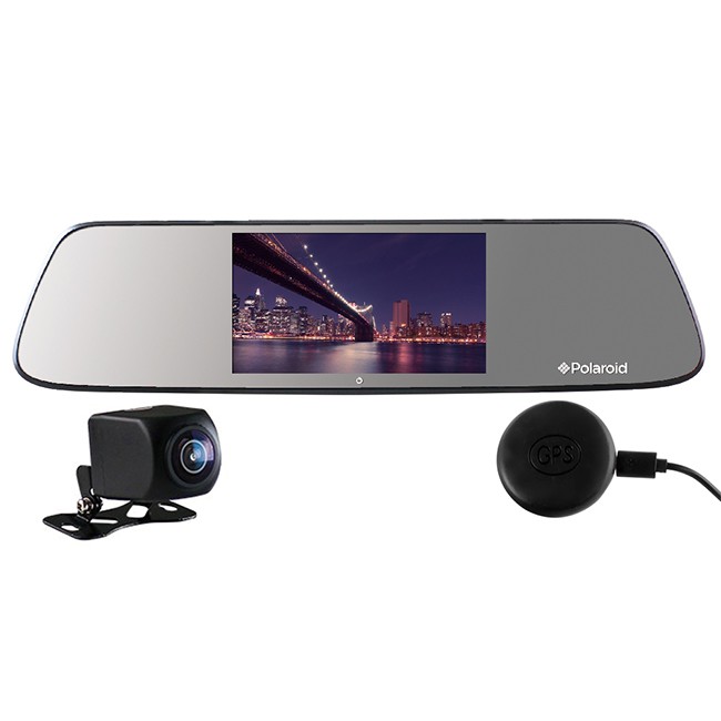 品名：Polaroid 寶麗萊 DE501GS 雙鏡頭 後視鏡行車記錄器產地:中國保固:非人為損壞 保固一年BSMI:R45334【產品特色】★前鏡頭高畫質1080P錄影★GPS測速預警、軌跡紀錄★前